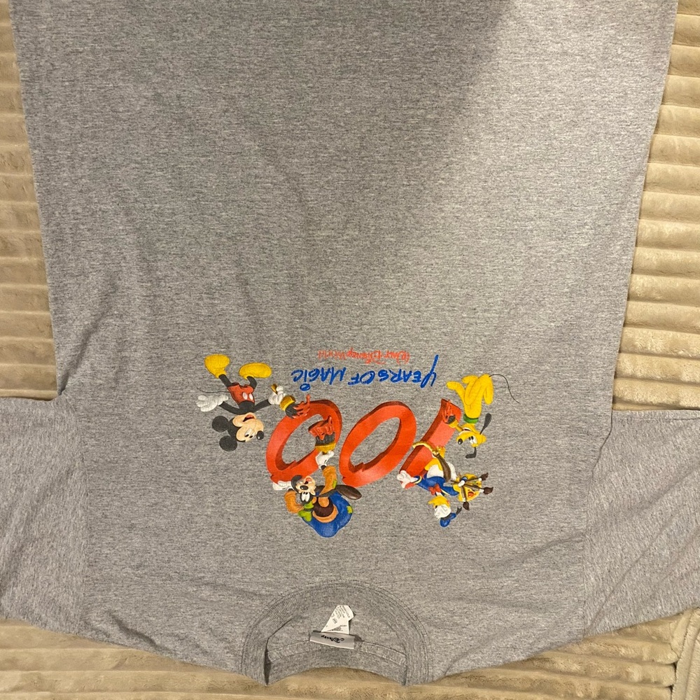 Vintage Disney Gray 100 Years Of Magic Shirt